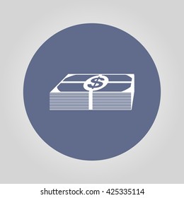 Flat icon of money vector icon. Illustration EPS