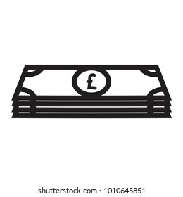 Flat icon of money vector icon pound