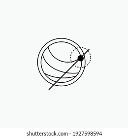 luna de icono plana.La astronomía de la estrella de la luna espacial eclipse el sol abstracto abstracto abstracto abstracto, vector, símbolo, logotipo, icono, signo, Ilustración Minimalista.