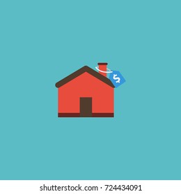 Flat Icon Mortgage Element. Vector Illustration Of Flat Icon Hypothec Isolated On Clean Background. 