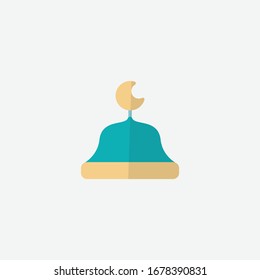 Flat icon mosque modern design with a shadow icon of the mosque vector illustrator graphic design