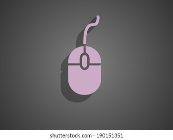 Flat icon of mouse