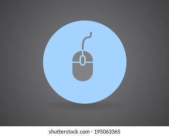Flat icon of mouse