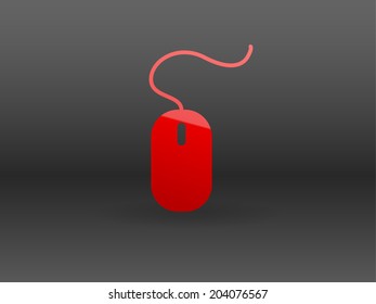 Flat icon of mouse