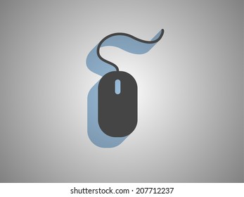Flat icon of mouse