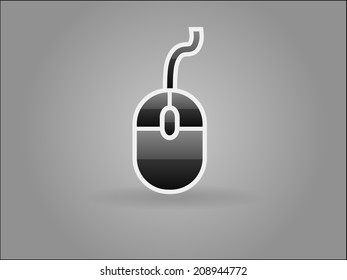 Flat icon of mouse