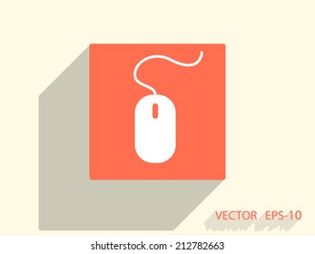 Flat icon of mouse