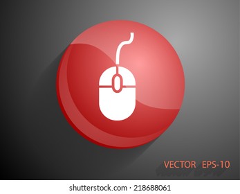 Flat icon of mouse