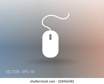 Flat icon of mouse
