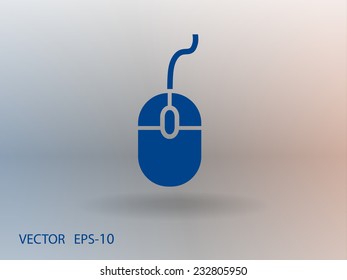 Flat icon of mouse