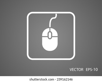Flat icon of mouse