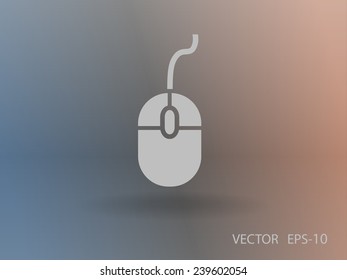 Flat icon of mouse