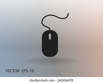Flat icon of mouse