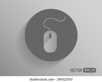 Flat icon of mouse