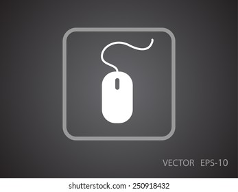 Flat icon of mouse