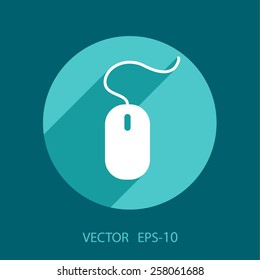 Flat icon of mouse