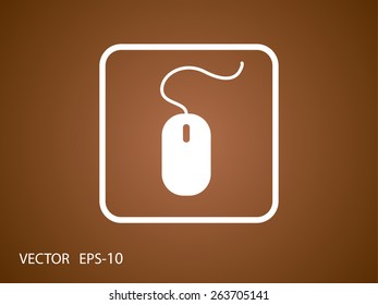 Flat icon of mouse