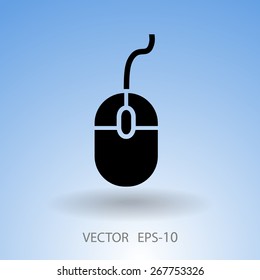 Flat icon of mouse