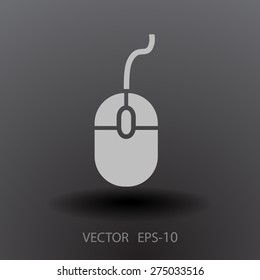 Flat icon of mouse