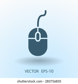 Flat icon of mouse