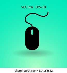 Flat icon of mouse