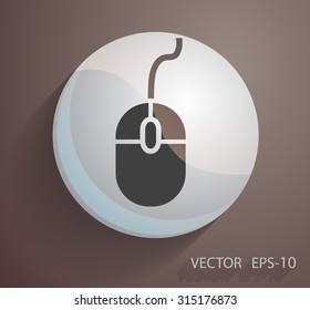 Flat icon of mouse