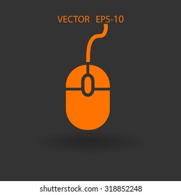 Flat icon of mouse