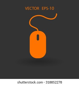 Flat icon of mouse