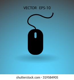 Flat icon of mouse