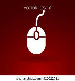Flat icon of mouse