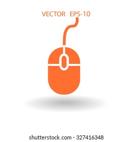 Flat icon of mouse