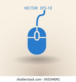 Flat icon of mouse