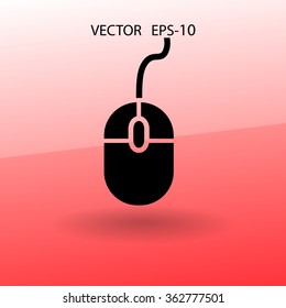 Flat icon of mouse