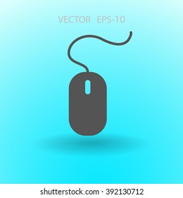 Flat icon of mouse