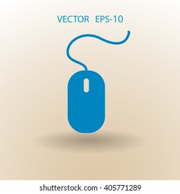 Flat icon of mouse