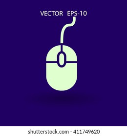 Flat icon of mouse