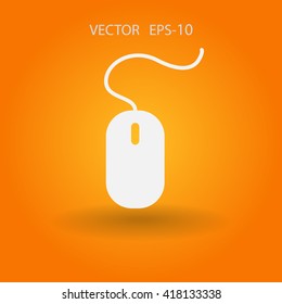 Flat icon of mouse