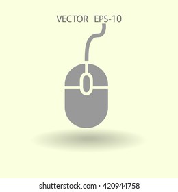 Flat icon of mouse