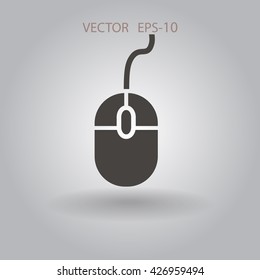 Flat icon of mouse