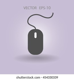 Flat icon of mouse
