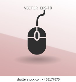Flat icon of mouse