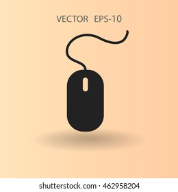 Flat icon of mouse