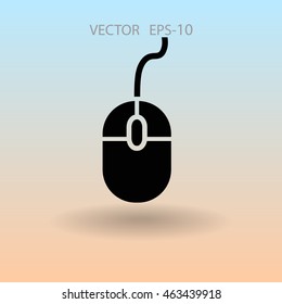 Flat icon of mouse
