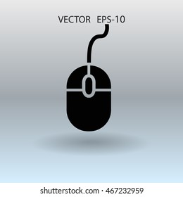 Flat icon of mouse