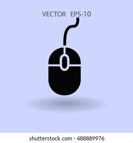 Flat icon of mouse