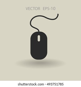 Flat icon of mouse