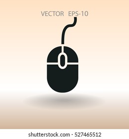 Flat icon of mouse. vector illustration