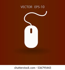 Flat icon of mouse. vector illustration