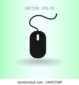Flat icon of mouse. vector illustration