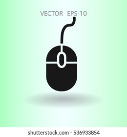 Flat icon of mouse. vector illustration